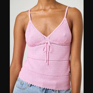 Glassons Crochet V Neck Cami NWOT
